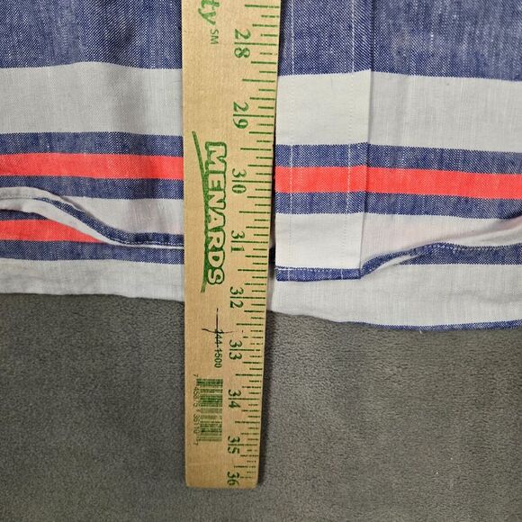 Vineyard Vines Slim Fit Tucker shirt mens XL long sleeve linen blend striped - Picture 3 of 10